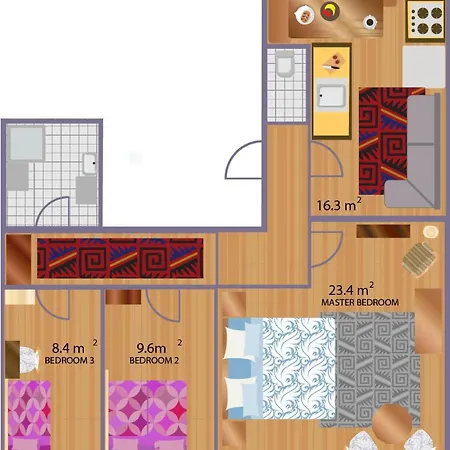 Apartment Central Sunny Quiet 3 Bedroom *